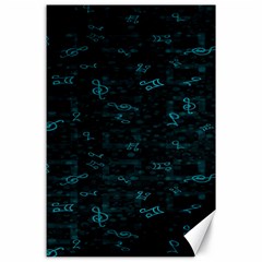 Music Pattern Music Note Doodle Canvas 24  X 36  by Ravend