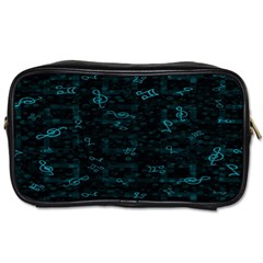 Music Pattern Music Note Doodle Toiletries Bag (one Side) by Ravend