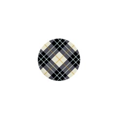 Black, Yellow And White Diagonal Plaids 1  Mini Magnets by ConteMonfrey