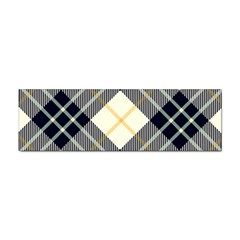 Black, Yellow And White Diagonal Plaids Sticker (bumper) by ConteMonfrey