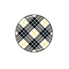 Black, Yellow And White Diagonal Plaids Hat Clip Ball Marker by ConteMonfrey