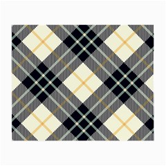 Black, Yellow And White Diagonal Plaids Small Glasses Cloth by ConteMonfrey