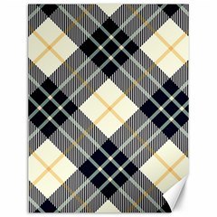 Black, Yellow And White Diagonal Plaids Canvas 12  X 16  by ConteMonfrey