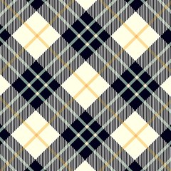 Black, Yellow And White Diagonal Plaids Play Mat (square) by ConteMonfrey