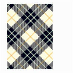 Black, Yellow And White Diagonal Plaids Small Garden Flag (two Sides) by ConteMonfrey