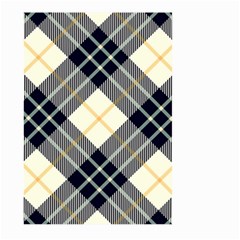 Black, Yellow And White Diagonal Plaids Large Garden Flag (two Sides) by ConteMonfrey