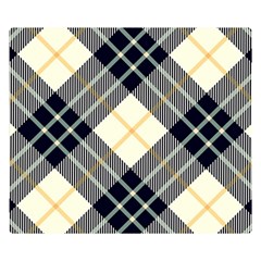 Black, Yellow And White Diagonal Plaids Double Sided Flano Blanket (small)  by ConteMonfrey