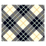 Black, yellow and white diagonal plaids Double Sided Flano Blanket (Small)  50 x40  Blanket Back