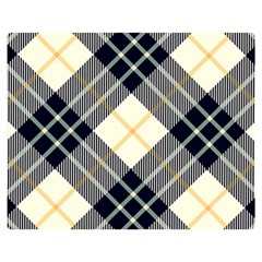 Black, Yellow And White Diagonal Plaids Double Sided Flano Blanket (medium)  by ConteMonfrey