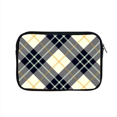 Black, Yellow And White Diagonal Plaids Apple Macbook Pro 15  Zipper Case by ConteMonfrey