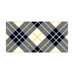 Black, Yellow And White Diagonal Plaids Yoga Headband by ConteMonfrey