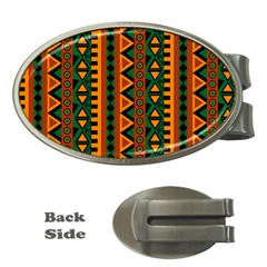 African Pattern Texture Money Clips (oval)  by Ravend