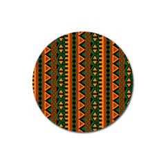 African Pattern Texture Magnet 3  (round) by Ravend