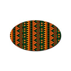 African Pattern Texture Sticker Oval (10 Pack)