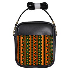 African Pattern Texture Girls Sling Bag by Ravend