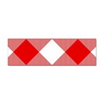 Red and white diagonal plaids Sticker Bumper (10 pack) Front