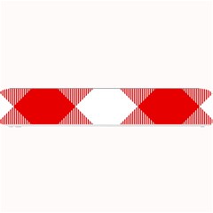 Red And White Diagonal Plaids Small Bar Mat by ConteMonfrey