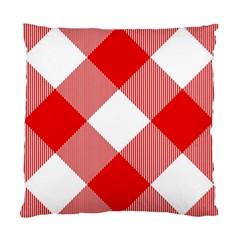 Red And White Diagonal Plaids Standard Cushion Case (two Sides) by ConteMonfrey