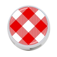 Red And White Diagonal Plaids 4-port Usb Hub (one Side) by ConteMonfrey