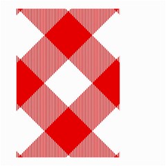 Red And White Diagonal Plaids Small Garden Flag (two Sides) by ConteMonfrey