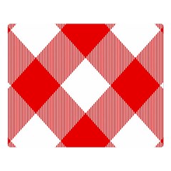 Red And White Diagonal Plaids Double Sided Flano Blanket (large)  by ConteMonfrey