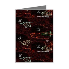 Geometric Pattern Recycle Bin Mini Greeting Card