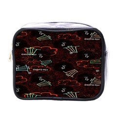 Geometric Pattern Recycle Bin Mini Toiletries Bag (one Side) by Ravend