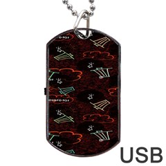 Geometric Pattern Recycle Bin Dog Tag Usb Flash (one Side) by Ravend