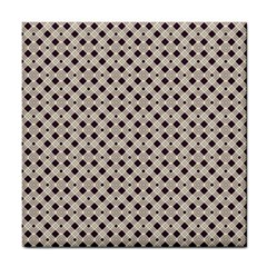 Diagonal Gray And Blue Tile Coaster by ConteMonfrey