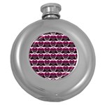 Background Geometric Pattern Orb Pattern Round Hip Flask (5 oz) Front