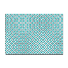 Diagonal Turquoise Plaids Sticker A4 (100 Pack) by ConteMonfrey