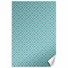 Diagonal Turquoise Plaids Canvas 24  X 36  by ConteMonfrey