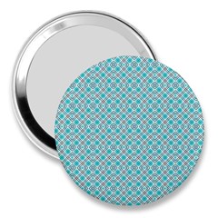 Diagonal Turquoise Plaids 3  Handbag Mirrors by ConteMonfrey