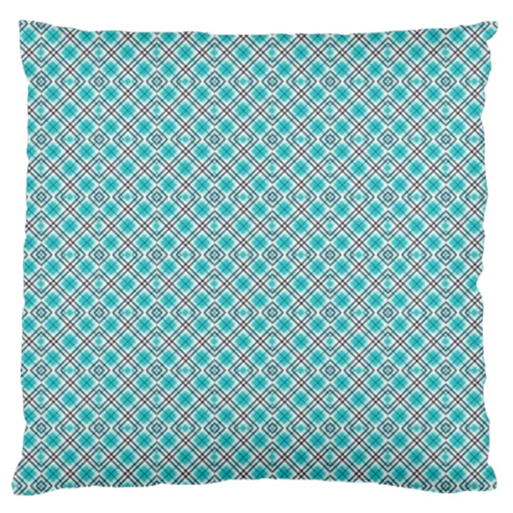 Diagonal Turquoise Plaids Standard Flano Cushion Case (Two Sides)