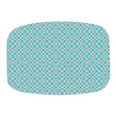 Diagonal Turquoise Plaids Mini Square Pill Box by ConteMonfrey