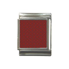 Red Diagonal Plaids Italian Charm (13mm) by ConteMonfrey