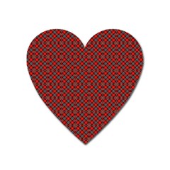 Red Diagonal Plaids Heart Magnet by ConteMonfrey