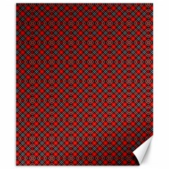 Red Diagonal Plaids Canvas 8  X 10  by ConteMonfrey