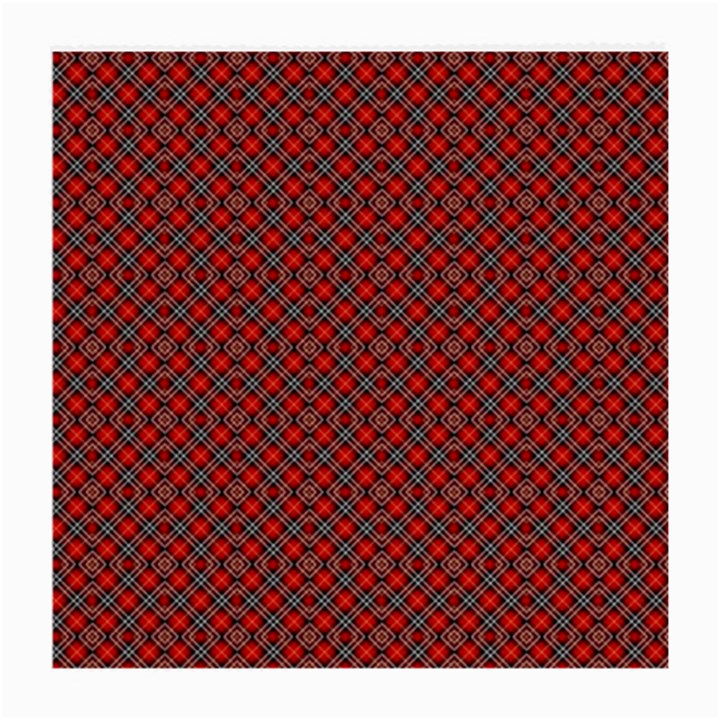 Red Diagonal Plaids Medium Glasses Cloth