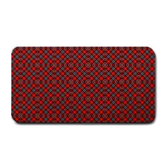 Red Diagonal Plaids Medium Bar Mat by ConteMonfrey