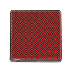 Red Diagonal Plaids Memory Card Reader (square 5 Slot) by ConteMonfrey