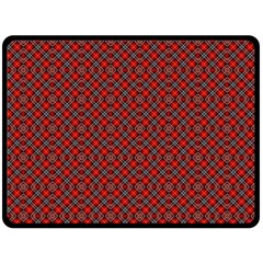 Red Diagonal Plaids Fleece Blanket (large)  by ConteMonfrey