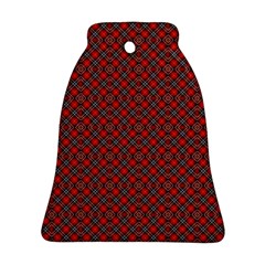 Red Diagonal Plaids Bell Ornament (two Sides) by ConteMonfrey