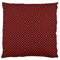 Red Diagonal Plaids Large Cushion Case (one Side) by ConteMonfrey