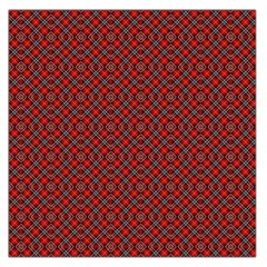 Red Diagonal Plaids Square Satin Scarf (36  X 36 ) by ConteMonfrey