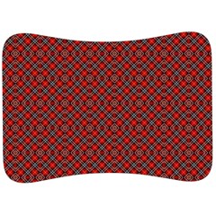 Red Diagonal Plaids Velour Seat Head Rest Cushion by ConteMonfrey