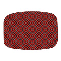 Red Diagonal Plaids Mini Square Pill Box by ConteMonfrey