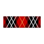 Black, red, white diagonal plaids Sticker Bumper (10 pack) Front