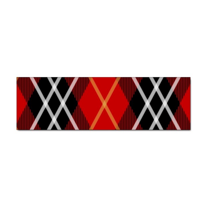 Black, red, white diagonal plaids Sticker Bumper (10 pack)