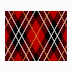 Black, Red, White Diagonal Plaids Small Glasses Cloth by ConteMonfrey